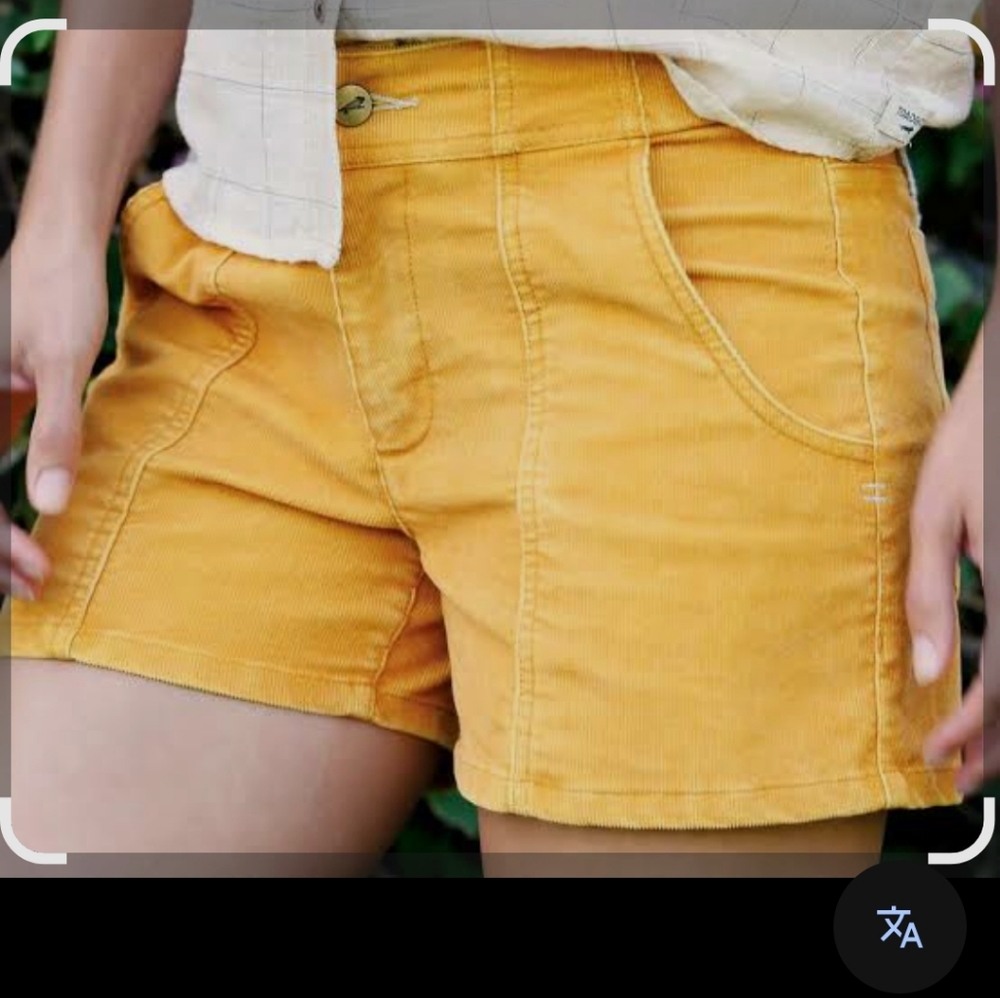 Toad&Co Women's High-Waist Shorts — Mustard Yellow